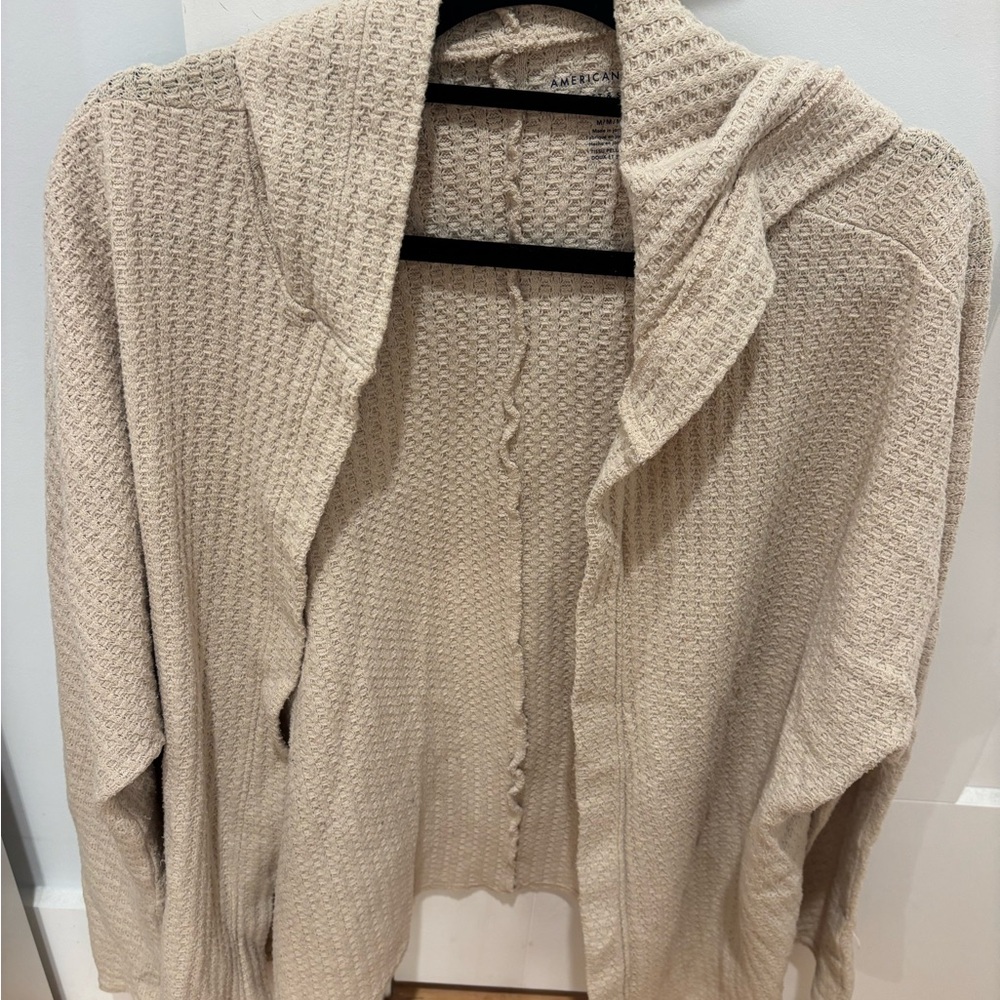 American Eagle Cream Knit Sweater